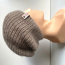 MARI Handmade Lightweight Beanie Alpaca Mohair with Silk 2020/20 Beige