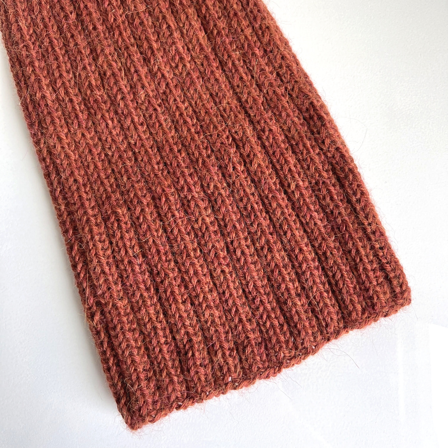 LAURIN – czapka z alpaki 100% beanie 9025 orzechowy damska/męska zimowa