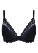 Biustonosz Wacoal EMBRACE LACE WA853291003 Plunge Underwire Bra Black/night Sky
