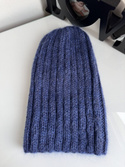 MARGARET 2.0 – czapka beanie alpaka + podwójny moher z jedwabiem damska 4305/28 Ciemny Indygo