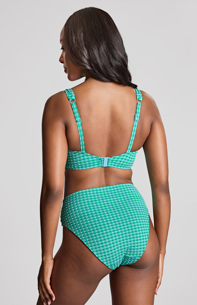 Biustonosz kąpielowy Panache Swim GINGHAM SW1722 Olivia Full Cup Bikini Top Green Gingham