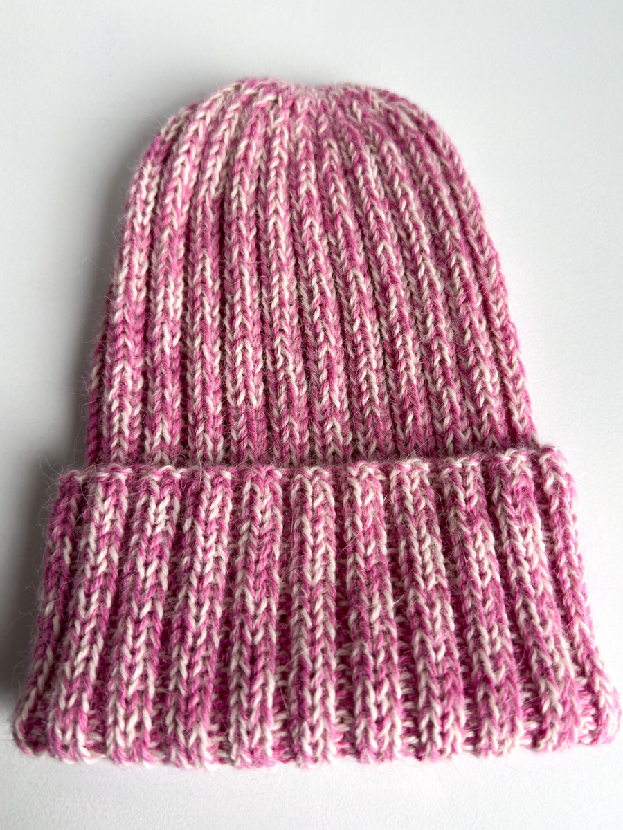 LAURIN Turn-Up Beanie 100% Alpaca 9034/100 Płatek Róży