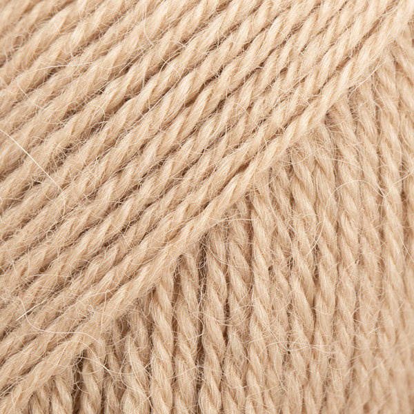 KIARA Mütze mit Umschlag 100% Alpaka 302 camel beżowa handgemacht
