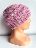 LAURIN Turn-Up Beanie 100% Alpaca 9034/100 Płatek Róży