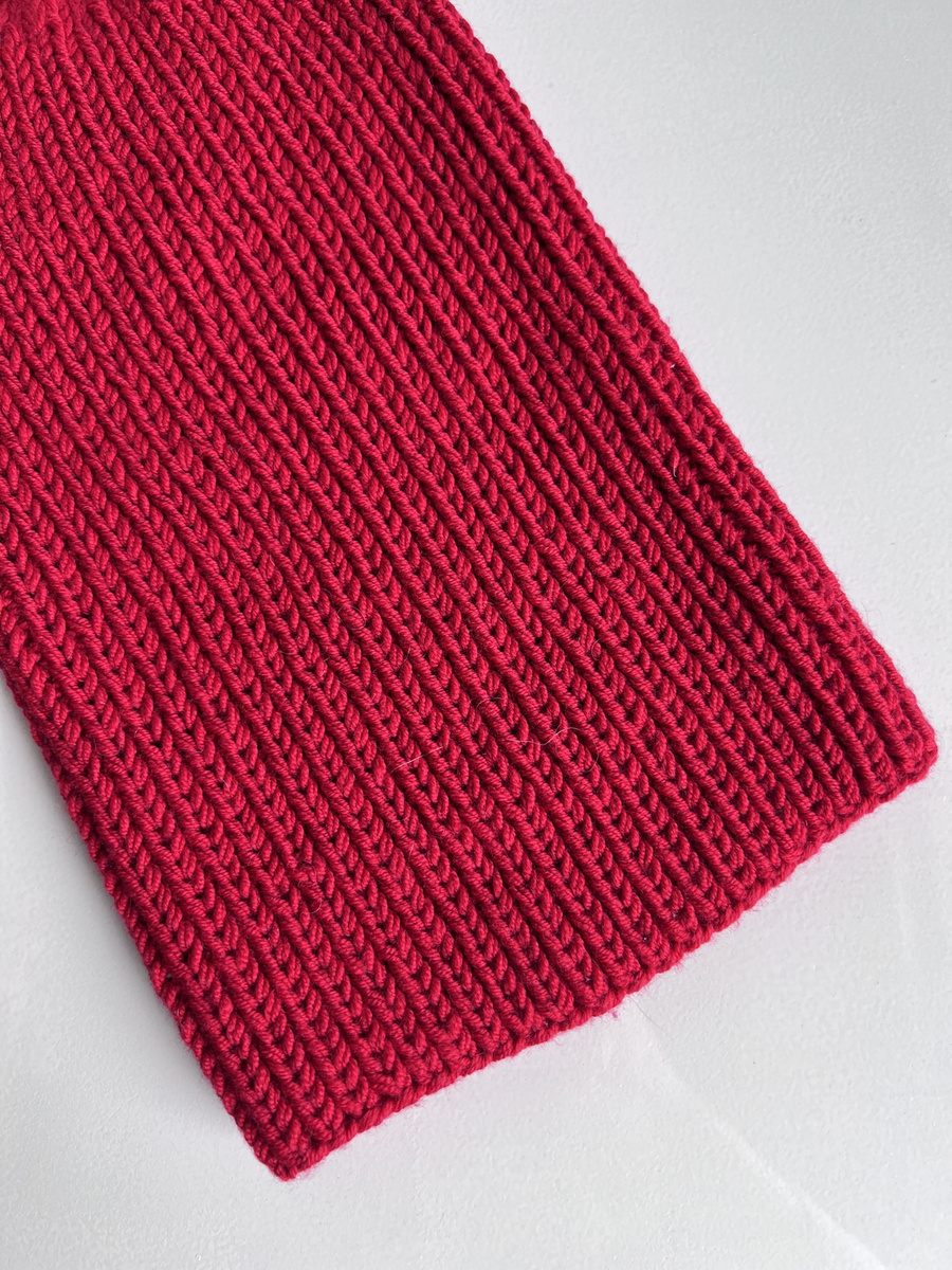 NANA – czapka beanie z wełny merino 100% Baby Merino 16 Czerwony
