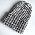 HELLI – czapka merino wywijana szara unisex