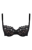 Biustonosz Panache ALLURE 10761 Balcony Bra Black/Latte