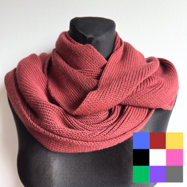 Wełniany komin zawijany 100% Baby Merino WYBIERZ KOLOR