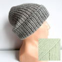 KIARA Turn-Up Beanie 100% Alpaca 9030 lody pistacjowe