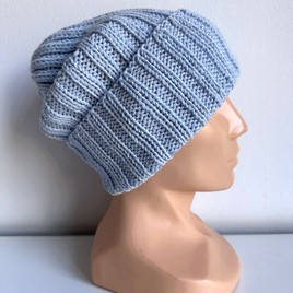 HELLI – czapka merino beanie wywijana 100% Baby Merino 53 Rosa zimowa unisex