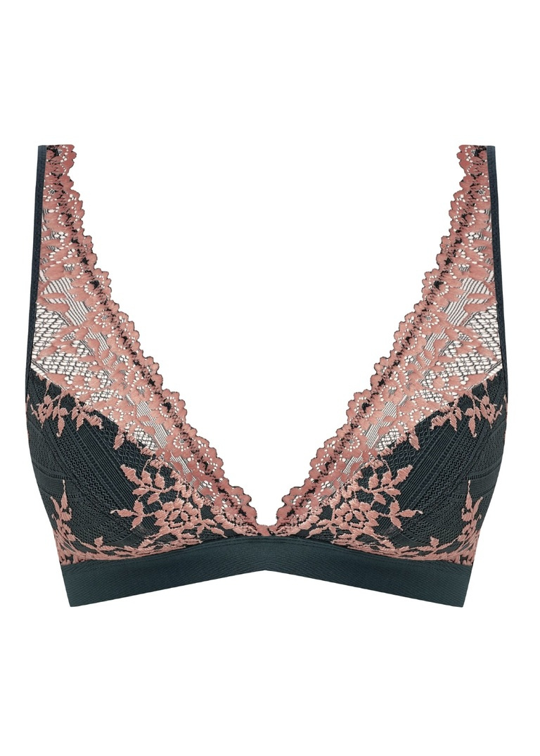 Biustonosz braletka Wacoal EMBRACE LACE WA852191067 Soft Cup Bra Dark Slate/cloud Pink