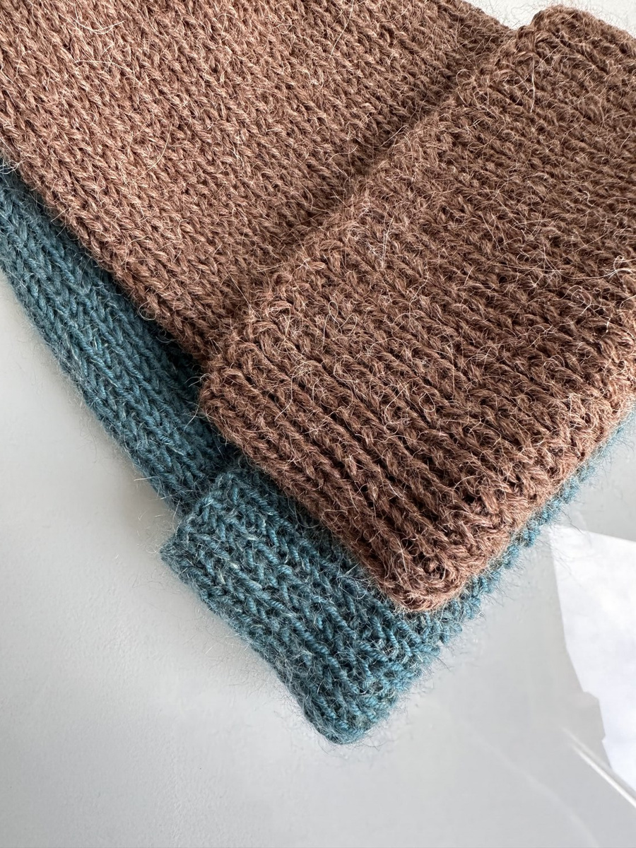 KIARA Turn-Up Beanie 100% Alpaca 607 Brown