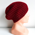 KIARA – czapka z alpaki 100% damska jesienno-zimowa 3650 bordowy