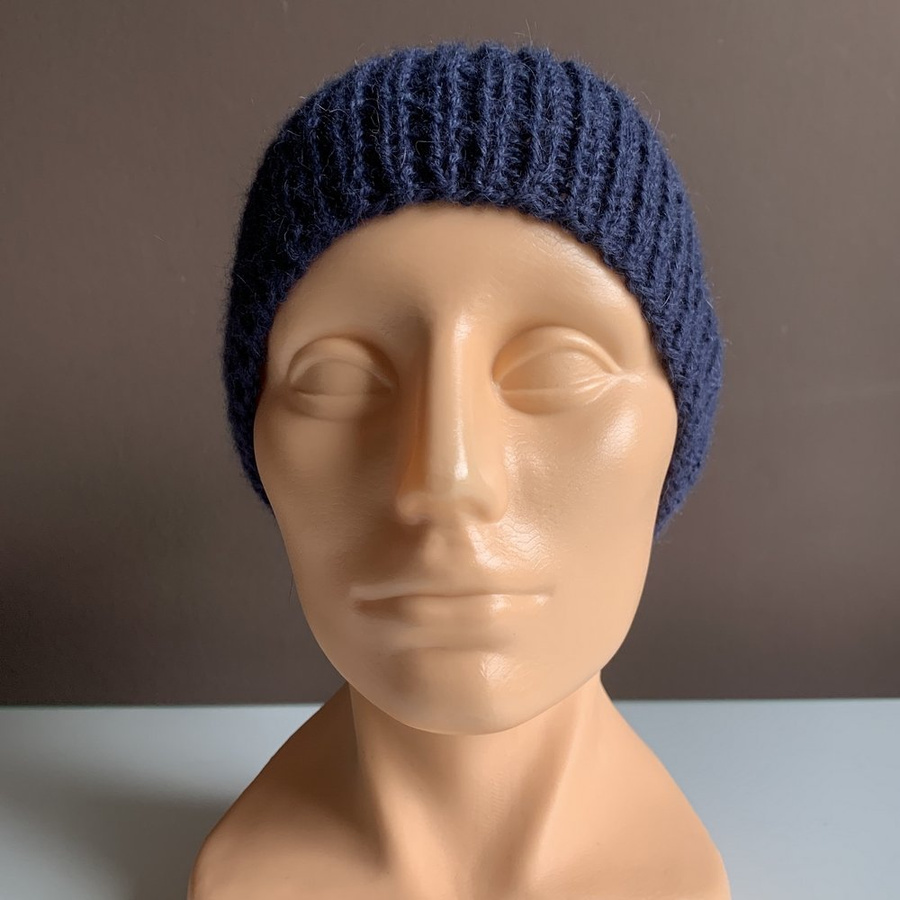 KIARA Beanie-Mütze aus 100% Alpaka 5575 Dunkelblau