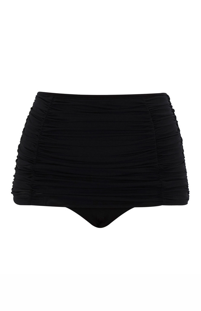 Wysokie figi kąpielowe Panache Swim TULLE SW1969 High Waist Bikini Bottoms Tulle Black