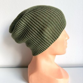 VARELLA – czapka z wełny merino beanie 100% baby merino 38 oliwka przejściowa
