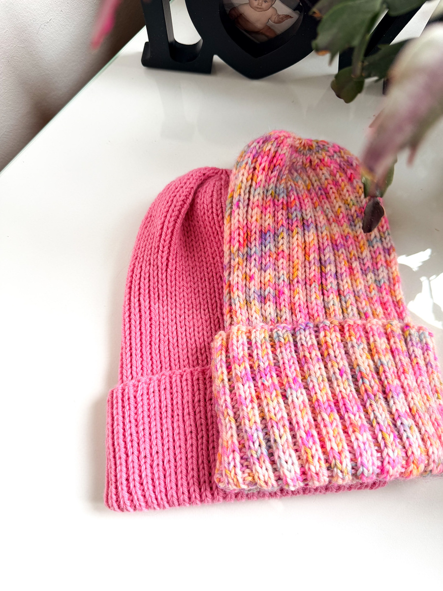 NELLI – czapka zimowa merino wywijana 14 Tęczowa Posypka
