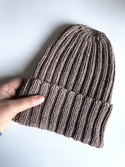HELLI – czapka zimowa merino beanie 100% baby merino 17 Beż, ręcznie robiona