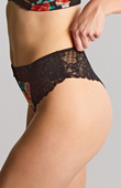 Wysokie majtki brazylijskie Panache ENVY 7287 High Waist Brazilian Black Rose