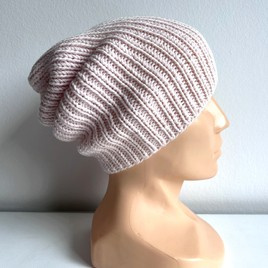 NANA Beanie-Mütze aus Baby-Merinowolle 44 Puderrosa