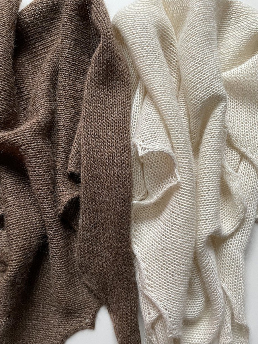 Chusta gładka, symetryczna, 100% Alpaka 607 Jasny Brąz