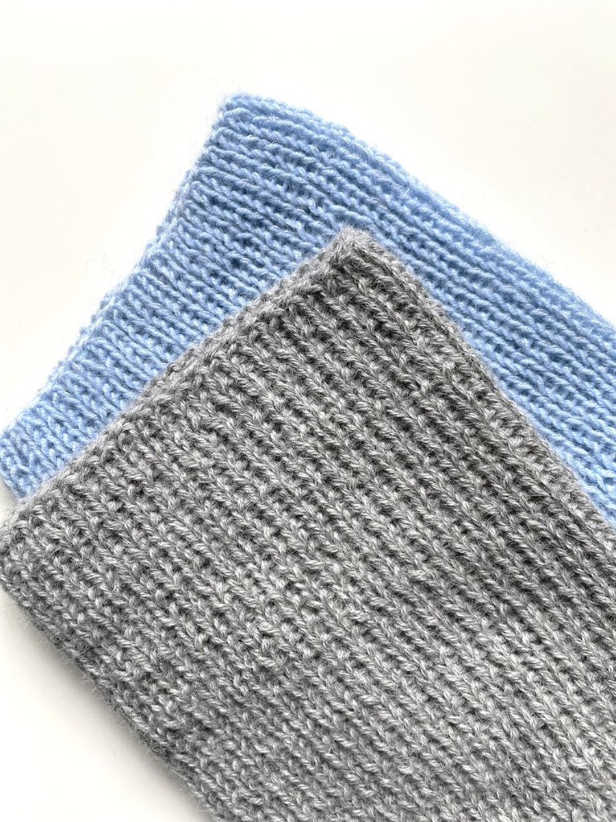 Czapka robiona na drutach KIARA 100% Alpaka 501 Jasny Szary