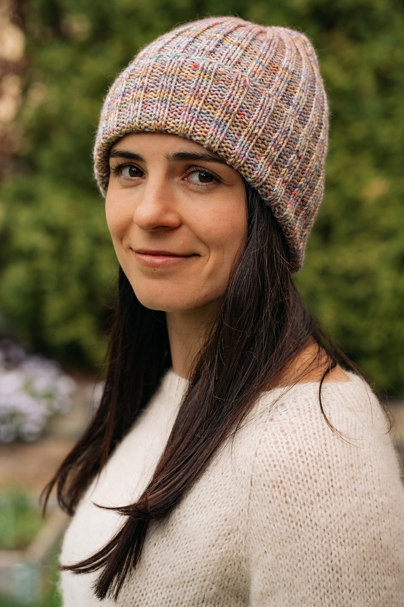 NELLI Handgemachte Beanie-Mütze aus Merinowolle 22 Fairytale Rosa