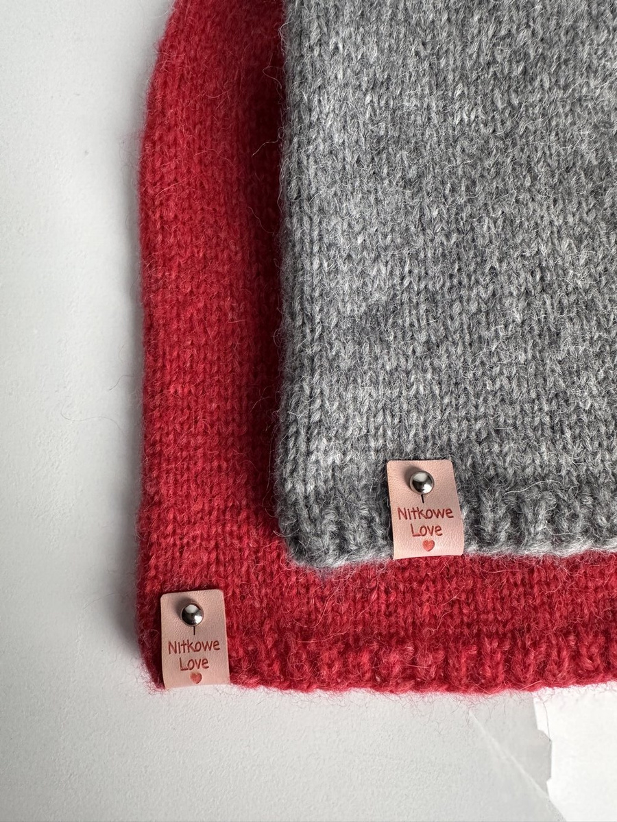 CHMURKA – czapka beanie z alpaki damska ręcznie robiona 04 Średni Szary