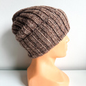 NELLI – wywijana czapka merino 30 Prażony Migdał unisex zimowa