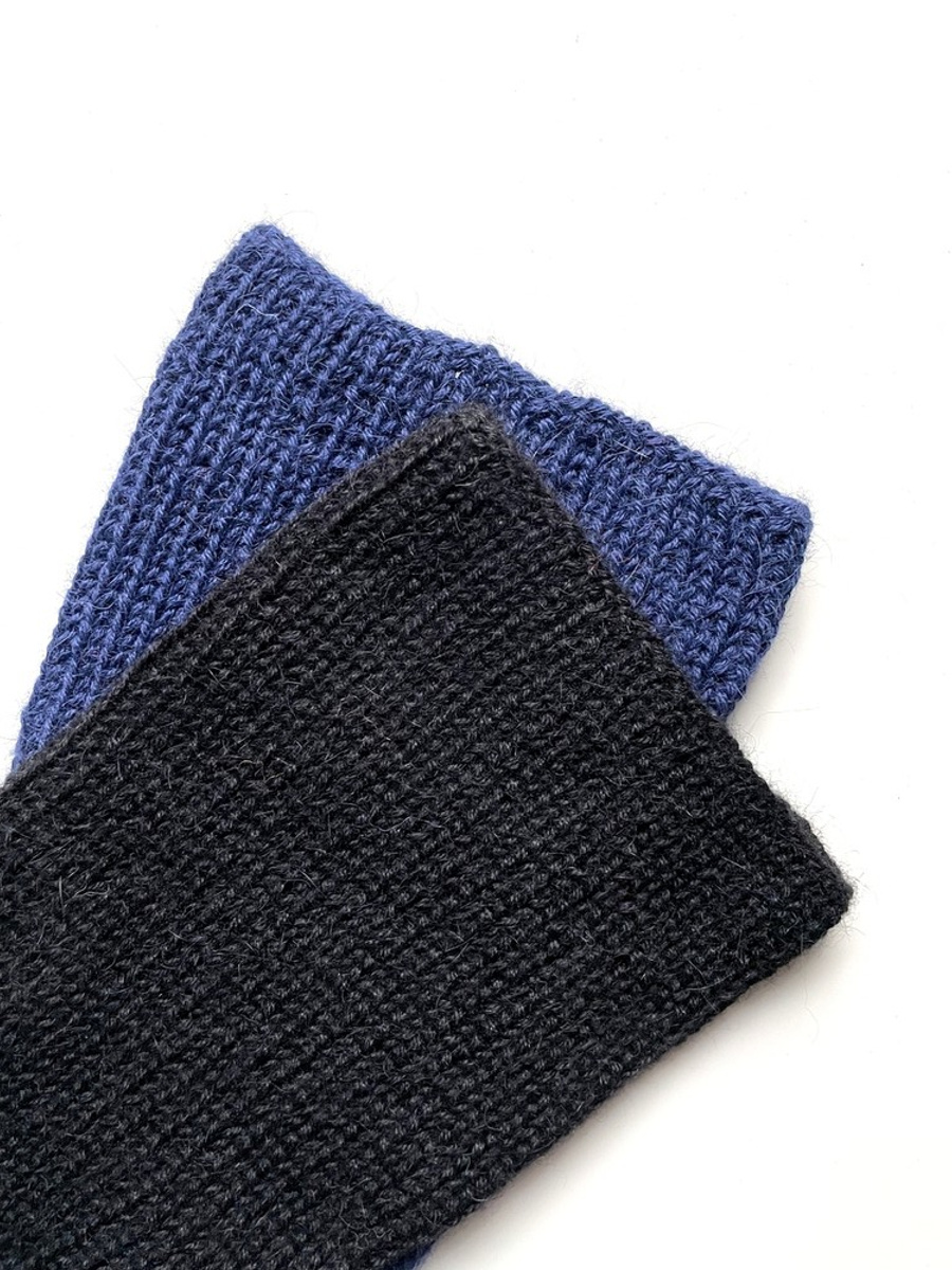 KIARA Handgemachte Beanie-Mütze aus 100% Alpaka 8903 Schwarz