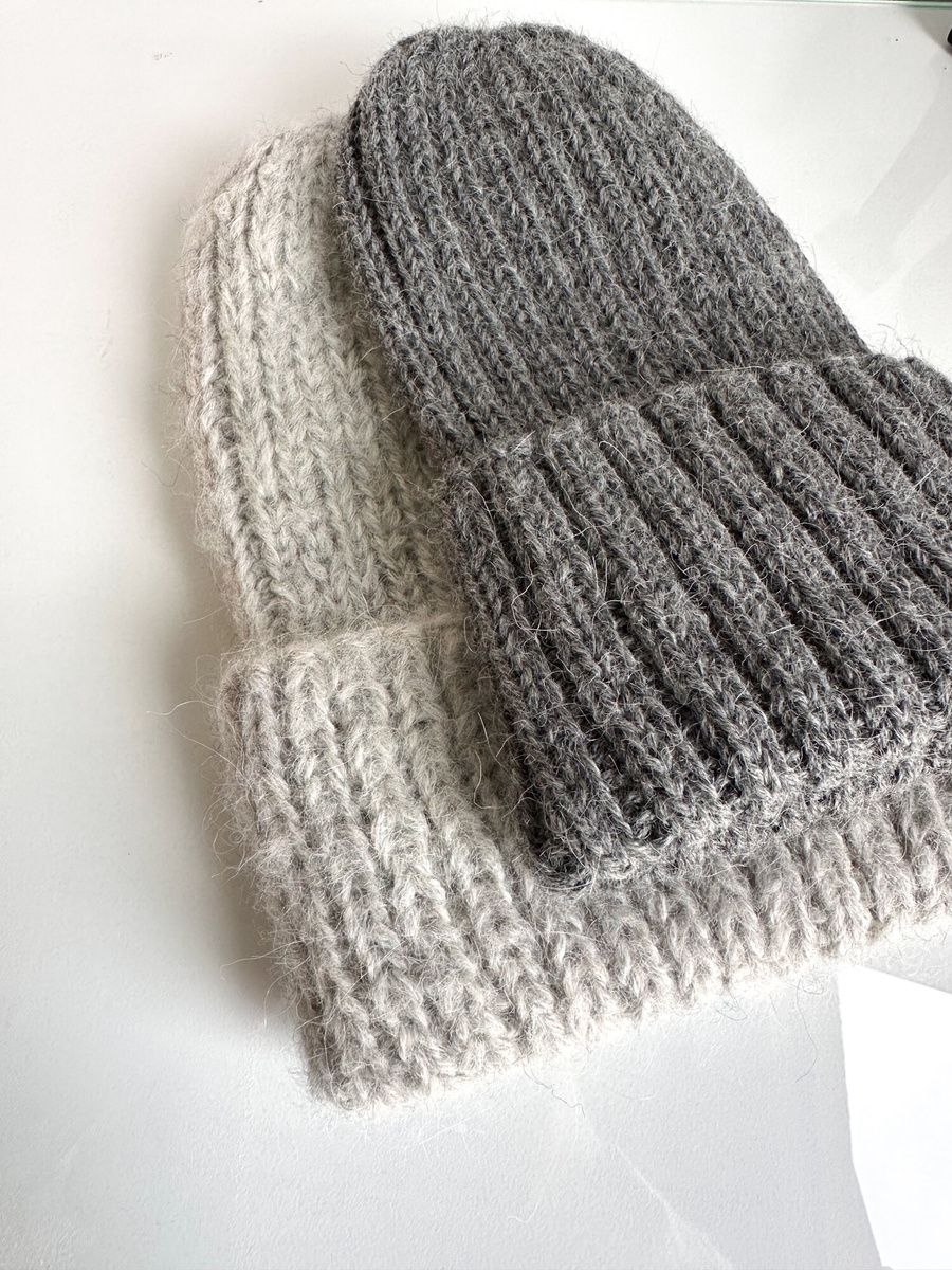 WATA CUKROWA 2.0 – czapka z alpaki i merynosa damska 03/9020 perłowy szary