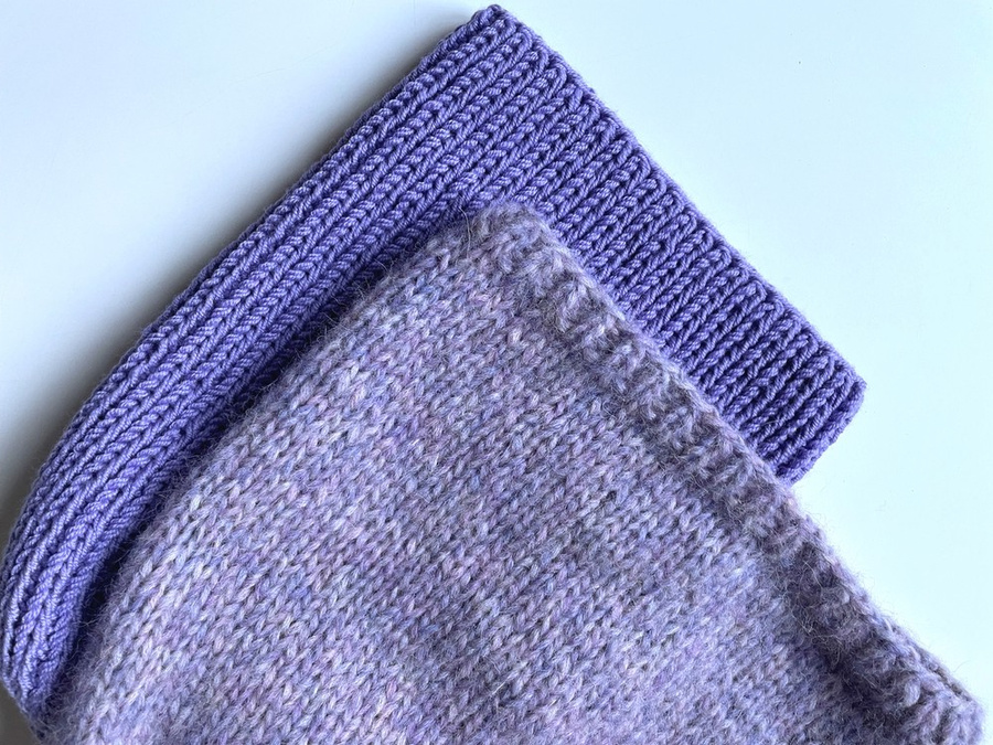 CHMURKA Beanie-Mütze aus Alpaka 15 Fioletowa Mgiełka