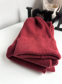 VARELLA – czapka zimowa merino 100% Baby Merino 51 bordowy beanie wywijana