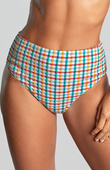 Figi kąpielowe Panache Swim SEERSUCKER SW1755A High Waist Bikini Bottoms Idol Seersucker Multi