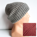 KIARA Turn-Up Beanie 100% Alpaca 9040 ostrokrzew
