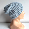 NANA – czapka beanie z wełny baby merino 53 Rosa jesienno-zimowa