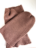 NANA – czapka beanie z wełny baby merino 52 Czekolada, jesienno-zimowa