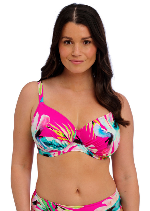 Biustonosz kąpielowy Fantasie CARABELITA FS505801PEY Uw Gathered Full Cup Bikini Top Peony