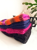 AUREA – czapka beanie handmade baby merino + moher i jedwab damska/dziecięca 41/17 Śliwka