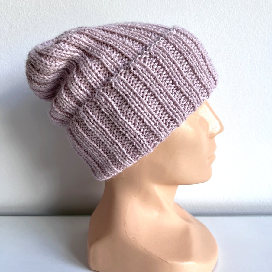 LAURIN Alpaca Beanie 100% Alpaca 3112 Pink with a Hint of Beige