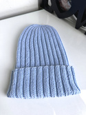 HELLI – czapka zimowa merino beanie 11 Błękitny Stalowy, unisex