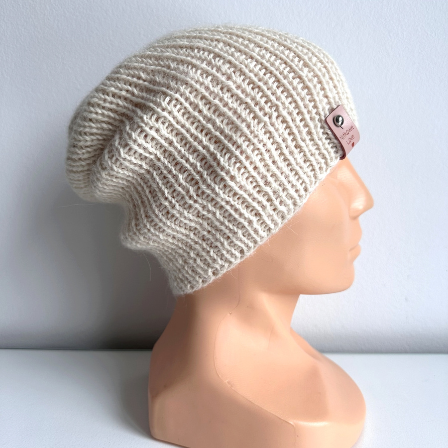 KIARA Beanie-Mütze aus 100% Alpaka 100 Ecru