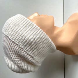 HELEN – czapka z alpaki damska 100% alpaka 101 biały zimowa wywijana