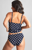 Tankini balkonowe Panache Swim ANYA RIVA SPOT SW1451 Balcony Tankini Top Navy/Vanilla