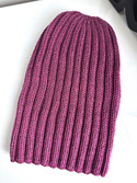 HELLI – czapka zimowa damska z wełny merino 100% Baby Merino 34 Wrzos beanie