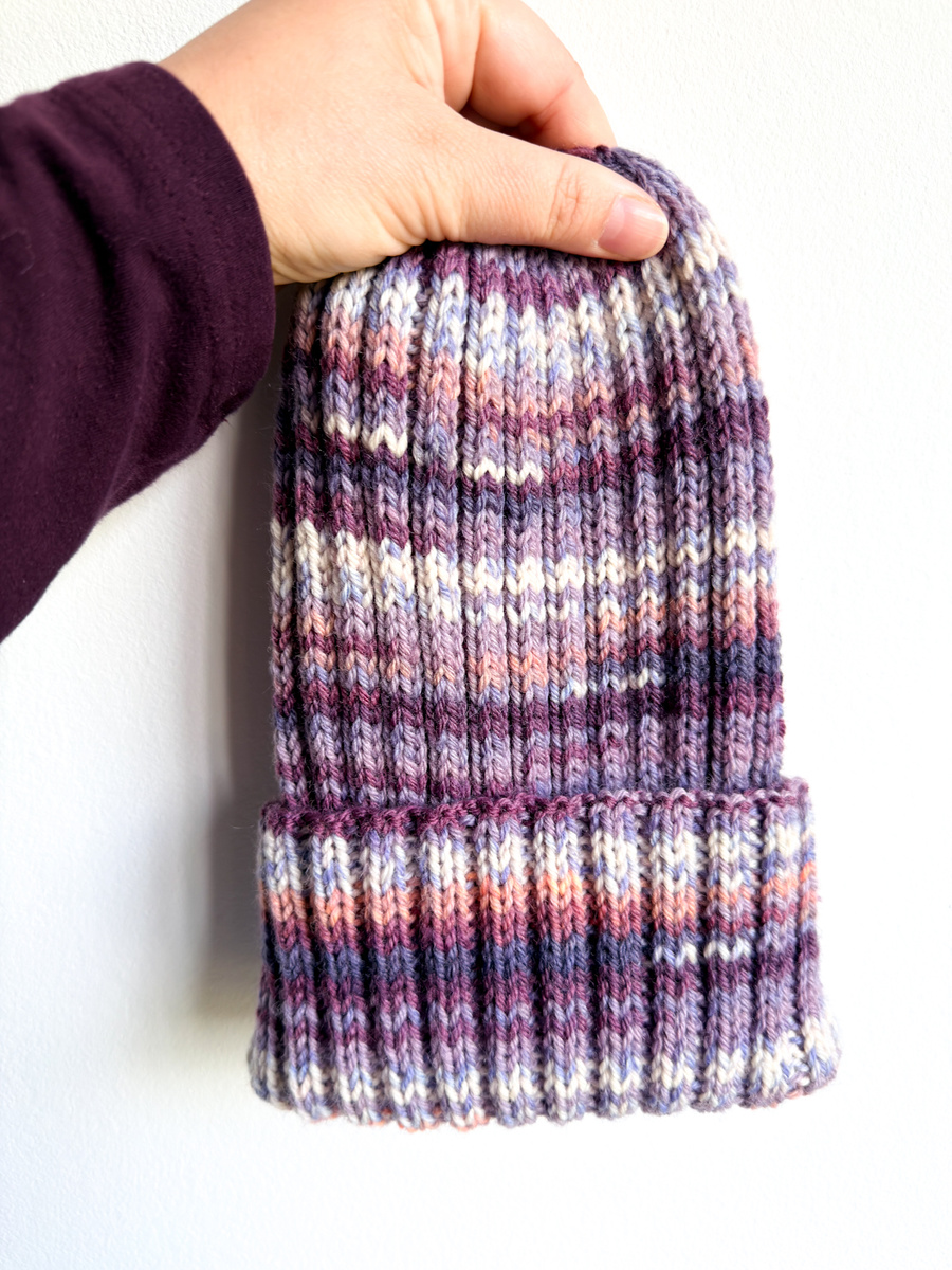 Wywijana czapka merino HELLI 100% Baby Merino 32 Turkusowy