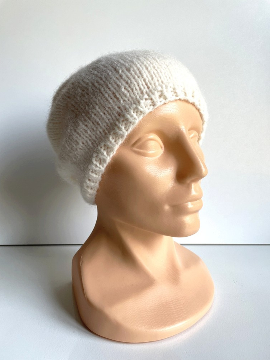 CHMURKA Alpaca Beanie 01 Ecru