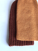 NANA – czapka beanie z wełny baby merino 56 Mandarynka