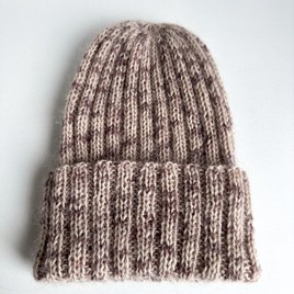 DAISY – czapka beanie ręcznie farbowana baby merino + moher i jedwab 114 Wanilia