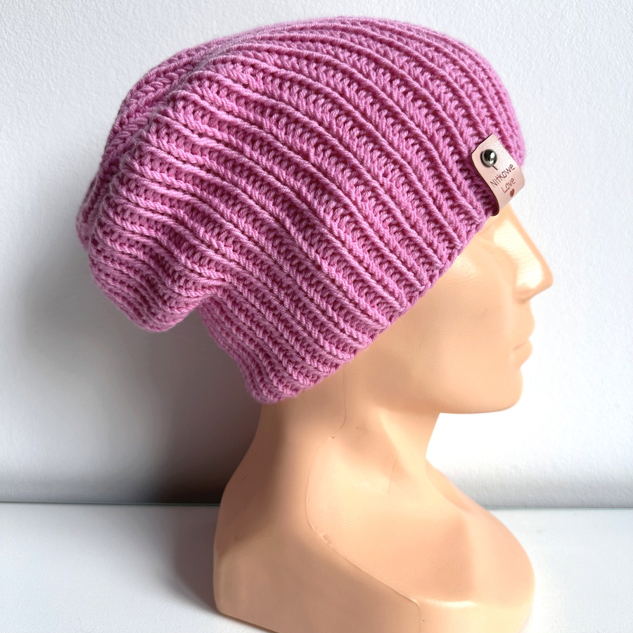 NANA Beanie 100% Baby Merino Wool 07 Pink